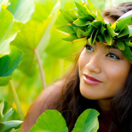 Beautiful Girl On The Island Breeze Luau Big Island Hawaii Product