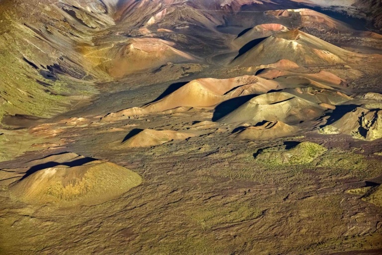 Haleakala Crater Volcano Cones Aerial Maui