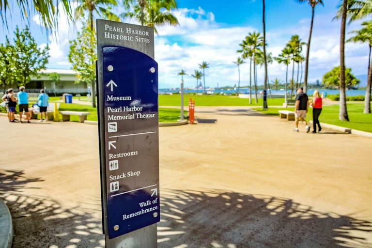 Pearl Harbor Visitor Center Directions Sign Oahu 