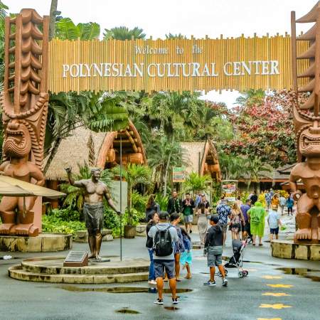 Polynesian Cultural Center Entrance And Statue Oahu Product
