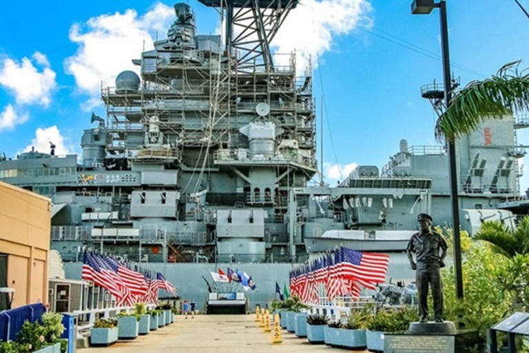 USS Missouri Entrance And Flags Slider 