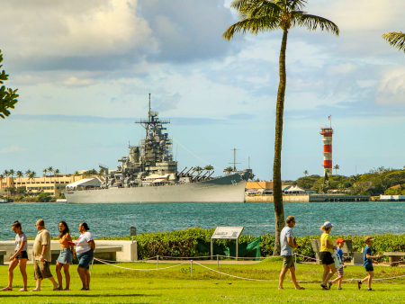 Pearl Harbor People View Of Uss Missouri Product