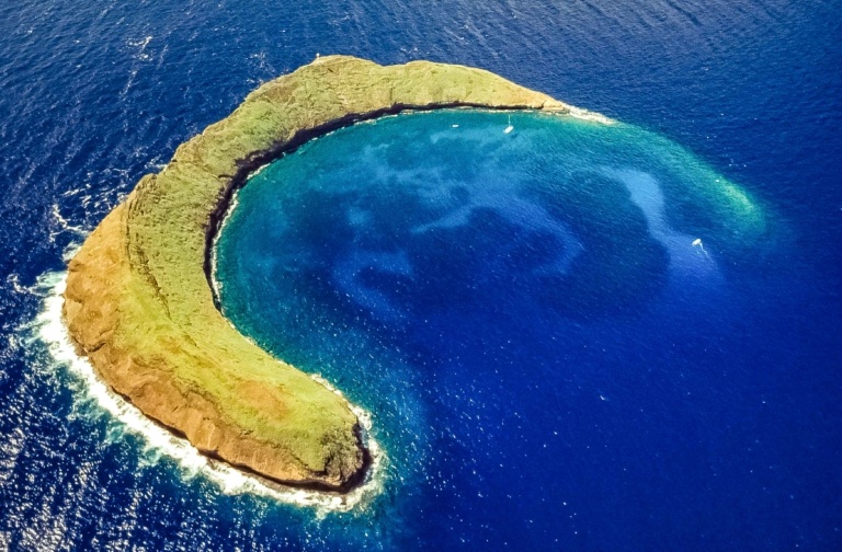 Molokini Crater Aerial Maui