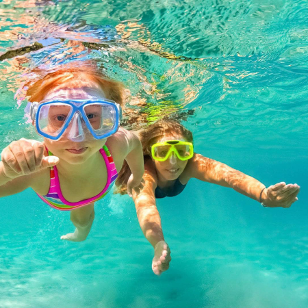 Snorkelers Kids Visitors Underwater Ocean Hawaii  Product