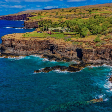 Aerial View Of Lanai Maui Snorkeling Hawaii Product