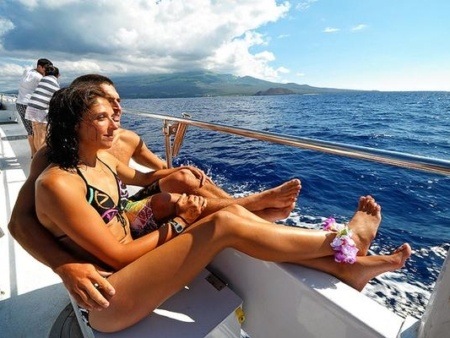 Couple on Deck Snorkel Boat Maui