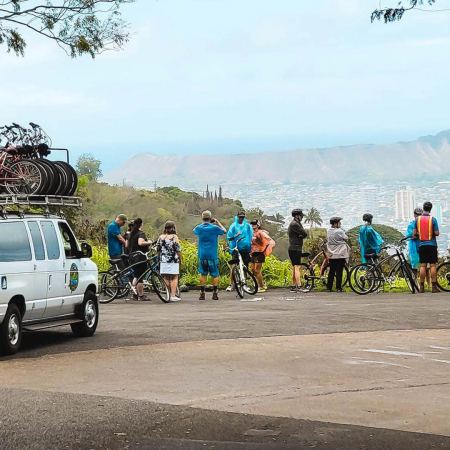 Bikehawaii Oahu Waterfall Hike And Bike Downhill Tour Product
