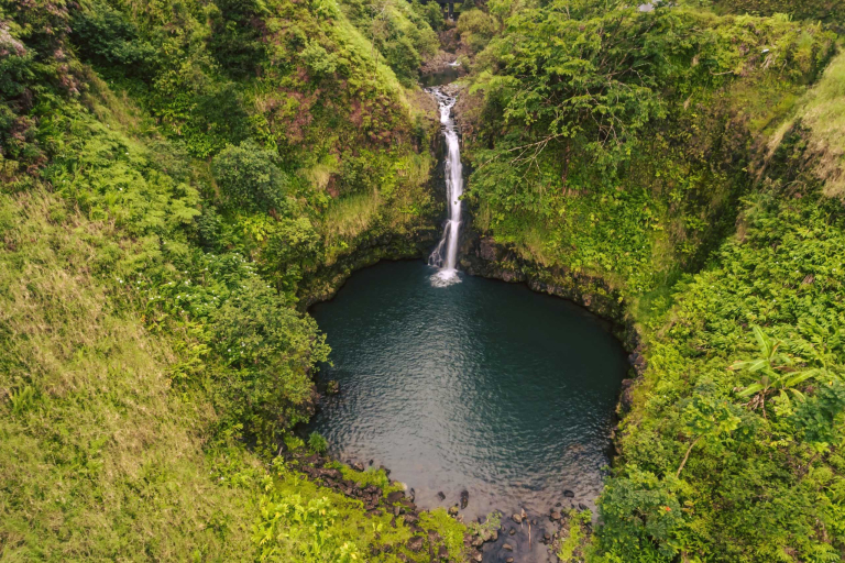 Bluehawaiian Big Island Helicopter Tour Waterfall Lush Island Of Maui