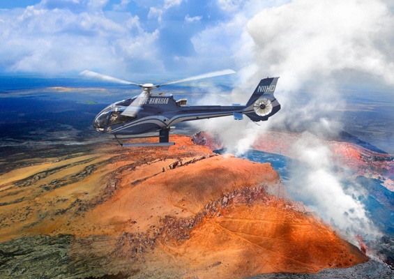 Bluehawaiian Hawaii Pele Creation Helicopter Slide Volcano Active