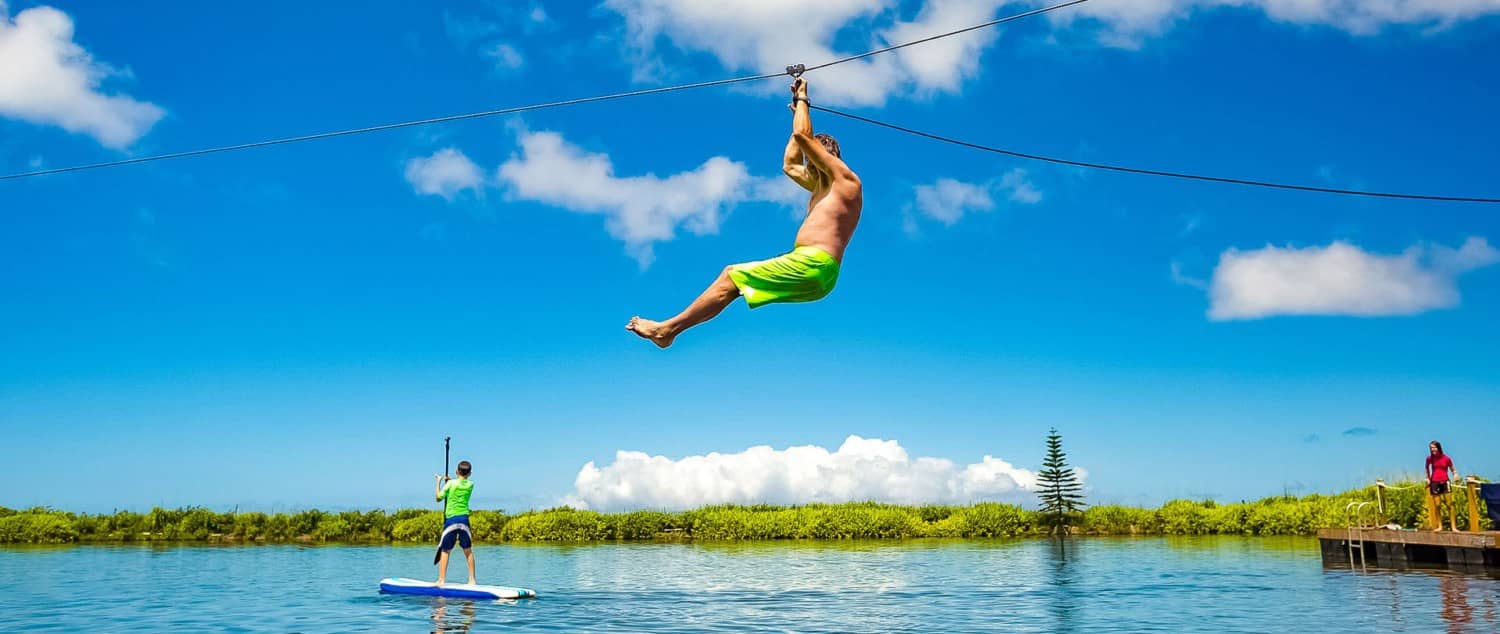 Hawaii Zipline Tours Maui Big Island Kauai Oahu Ride The Best   Kaanapali Zipline Pond And SUP 1500x634 