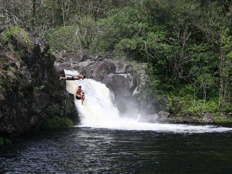 Two Man Jump In The Umauma River