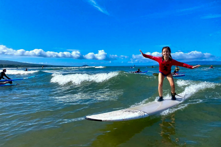 Actionsportsmaui Multi Day Surfing Course Little Girl