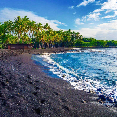 Punaluu Black Sand Beach Big Island Kailani Tours Hawaii