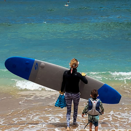 Northshoresurfgirls Group Surf Lessons In Haleiwa Slide Mom And Son Product