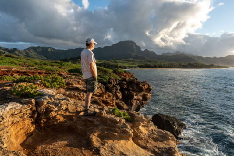 Man On Cliff Poipu Kauai Feature