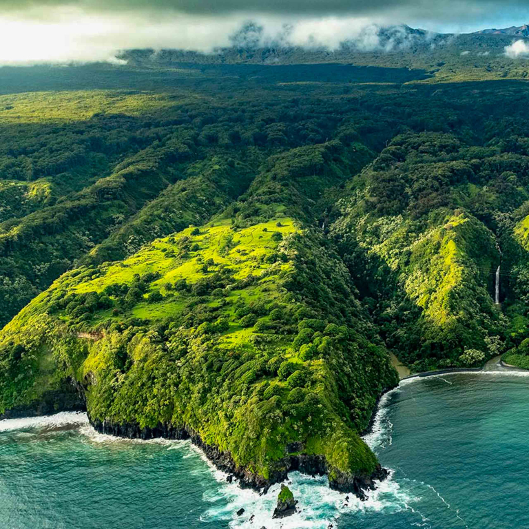 Circle Island Maui Helicopter Tour Coastline Waterfall
