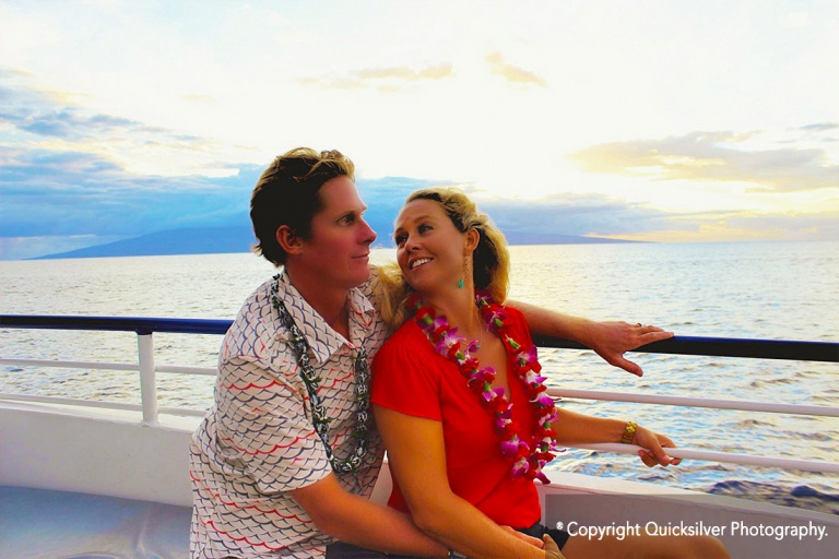 romantic couple enjoy the incredible views quicksilver maui tour