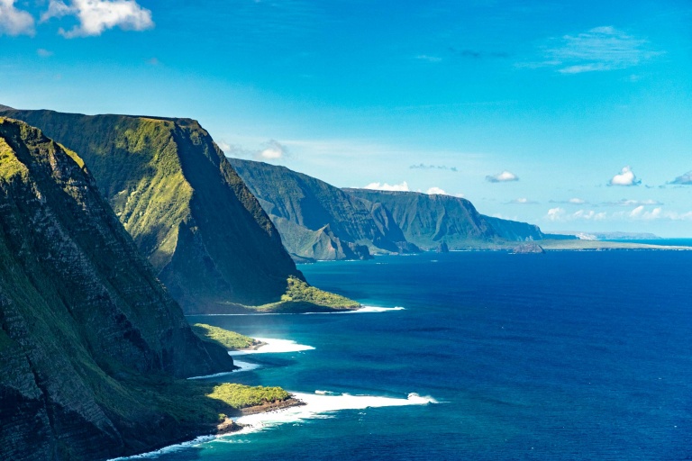 Helicopter Tour Maui Molokai Ocean Cliffs