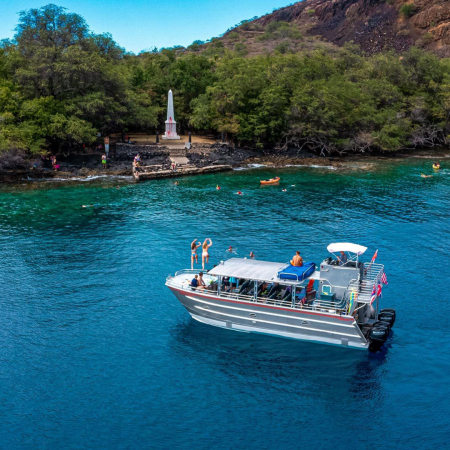 Captain Cook Monument On A Snorkeling Adventure Captain Cook Snorkeling Cruises Product