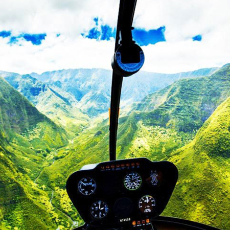 Oahu Cockpit View Rainbow Helicopters