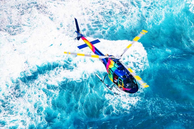 oahus sapphire waters rainbow helicopters
