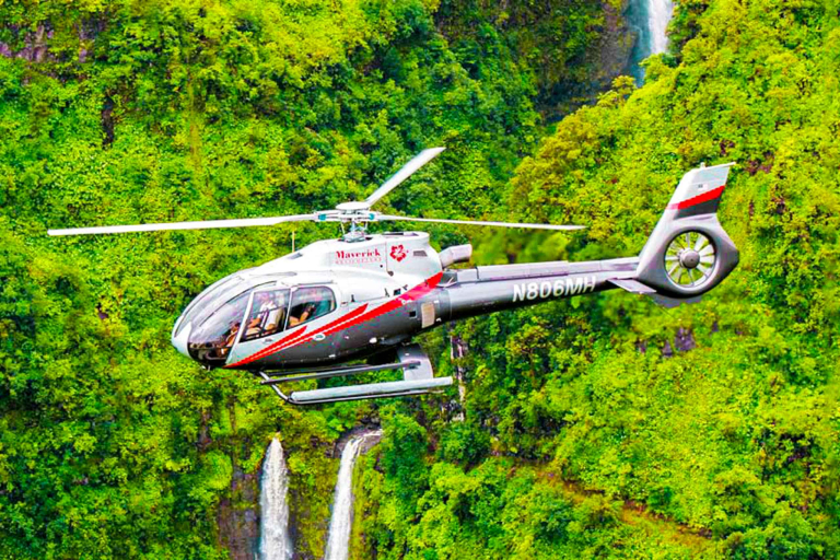 Stunning Views Of Waterfalls Mauis Lush Hana Rainforest Maverick Helicopters 