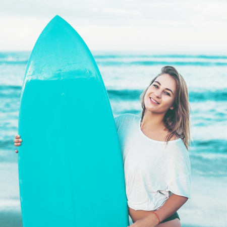 Surfing Woman Kaanapali Beach Maui Product Page