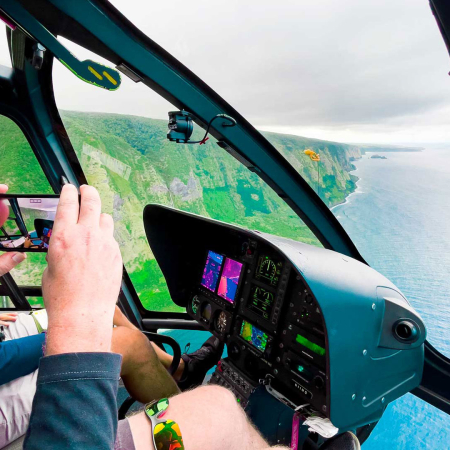 Winding Mountain Trails Jungle Covered Canyons And Rolling Green Hills Of Big Island On A Helicopter Tour