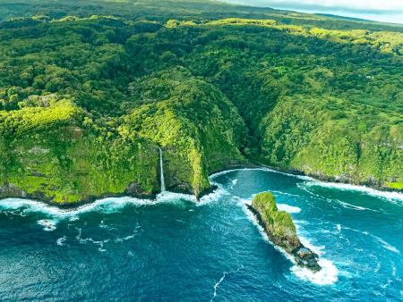 Helicopter Tour Maui Road To Hana Ocean Cliffs Waterfall