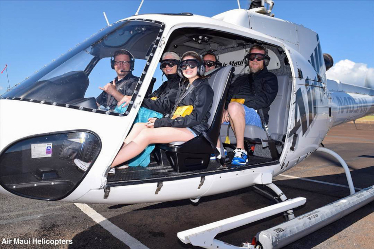 Airmaui Molokai Helicopter Tour Tourists Smiling