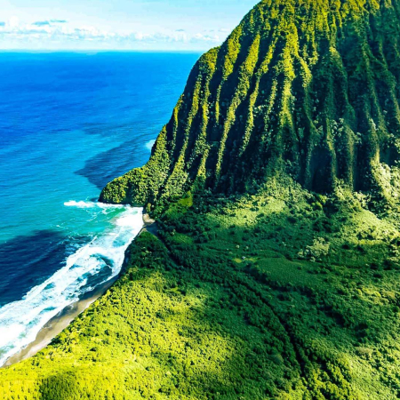 Helicopter Tour Maui Molokai Ocean Beach And Valley Walls