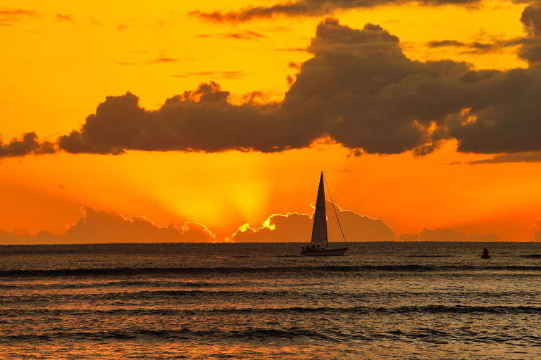 Sunset Of Waikiki Beach Honolulu Hawaii Oahu