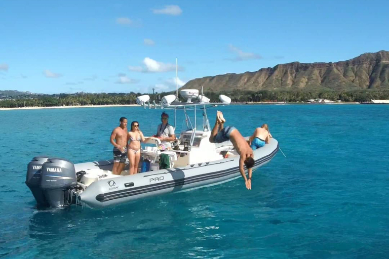 Theadventureboat Private Waikiki Small Boat Whale Watch Enjoy A Day Jump Swim