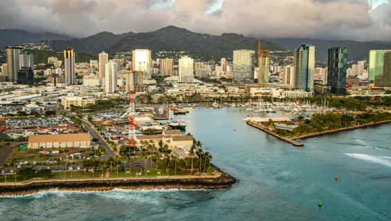 Honolulu Harbor Aerial Product